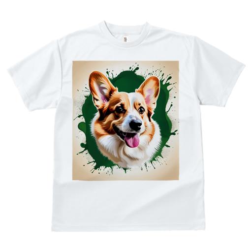 Tシャツ レディース 犬ファン 半袖 春夏 プリント カジュアル かわいい 人間用 フィットネス スプラッシュペイント コーギー