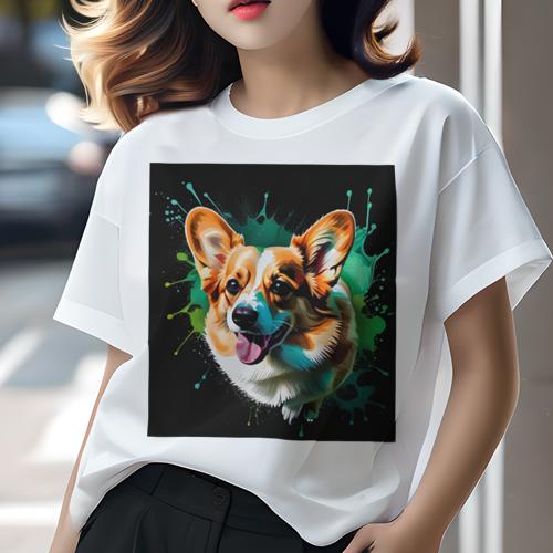 Tシャツ レディース 犬ファン 半袖 春夏 プリント カジュアル かわいい 人間用 フィットネス アート コ..