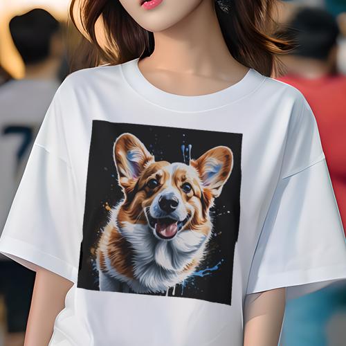 Tシャツ レディース 犬ファン 半袖 春夏 プリント カジュアル かわいい 人間用 フィットネス アート ウ..