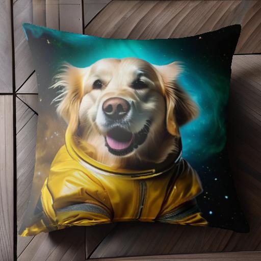 宇宙 ゴールデンレトリバー スペース 宇宙服 星 クッションカバー 45×45cm アニマル柄 おしゃれ 可愛い クッション本体付き 正方形 宇宙 ゴールデンレトリバー スペース 宇宙服 星 クッションカバー 45×45cm アニマル柄 おしゃれ 可愛い クッション本体付き 正方形