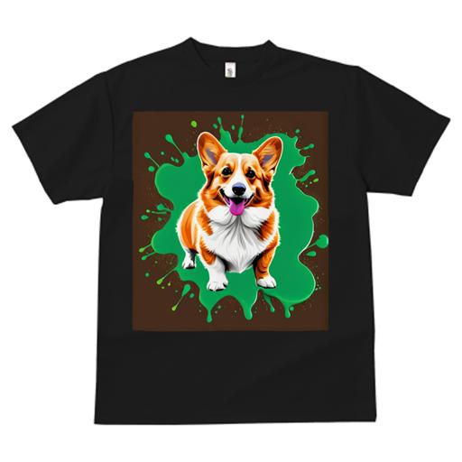 Tシャツ レディース 犬ファン 半袖 春夏 プリント カジュアル かわいい 人間用 フィットネス スプラッシュ ウェルシュコーギーペンブローク