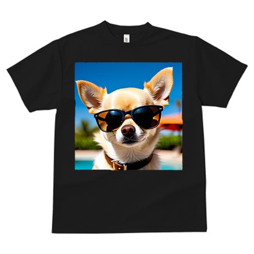 Tシャツ レディース 犬ファン 半袖 春夏 プリント カジュアル かわいい 人間用 フィットネス サングラス チワワ プール 夏