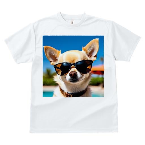 Tシャツ レディース 犬ファン 半袖 春夏 プリント カジュアル かわいい 人間用 フィットネス サングラス チワワ プール 夏