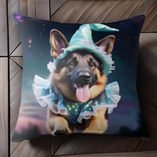 魔法の帽子 ジャーマンシェパードドッグ 輝く衣装 夜空 クッションカバー 45×45cm アニマル柄 おしゃれ 可愛い クッション本体付き 正方形 魔法の帽子 ジャーマンシェパードドッグ 輝く衣装 夜空 クッションカバー 45×45cm アニマル柄 おしゃれ 可愛い クッション本体付き 正方形