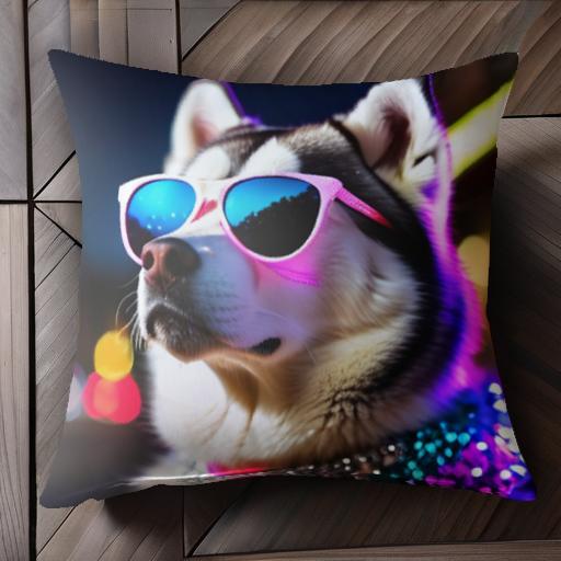 裏表に絵柄がプリントされています。かわいいアニマルクッション！インテリアのアクセントや癒しに最適♪