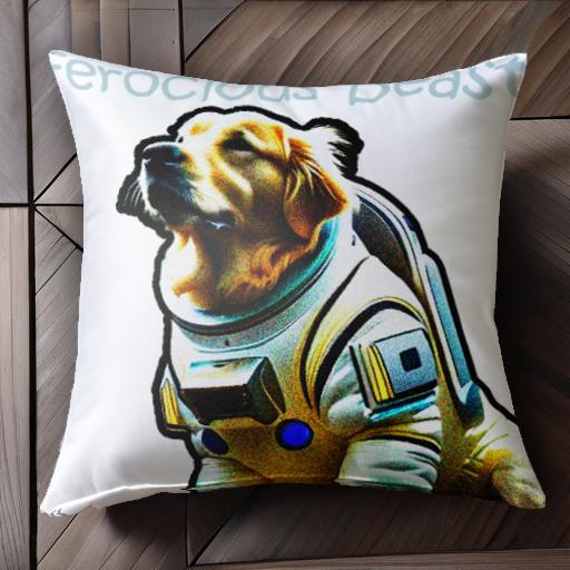 宇宙服 ゴールデンレトリバー 犬 クッションカバー 45×45cm アニマル柄 おしゃれ 可愛い クッション本体付き 正方形 宇宙服 ゴールデンレトリバー 犬 クッションカバー 45×45cm アニマル柄 おしゃれ 可愛い クッション本体付き 正方形