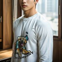 長袖Tシャツ 人間用 メンズ 秋春夏 プリント レジャー アウトドア カジュアル かわいい ゴールデンレトリバー