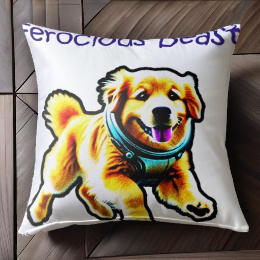 かわいい その他 犬 楽しそう 黄色 ジャンプ クッションカバー 45×45cm アニマル柄 おしゃれ 可愛い ク..