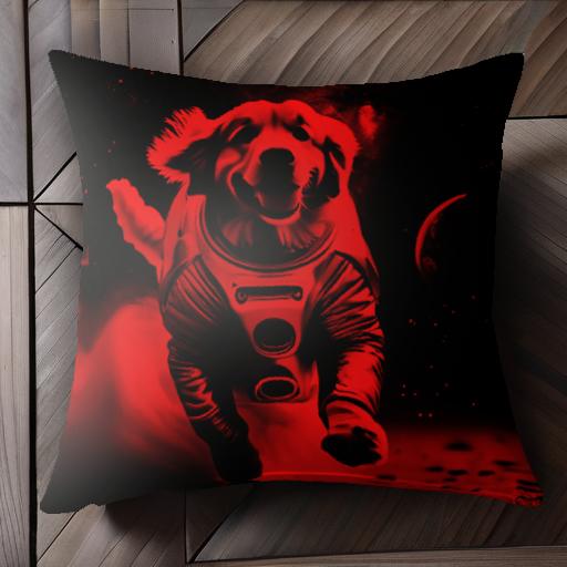 宇宙服 ゴールデンレトリバー 惑星 赤い背景 クッションカバー 45×45cm アニマル柄 おしゃれ 可愛い クッション本体付き 正方形 宇宙服 ゴールデンレトリバー 惑星 赤い背景 クッションカバー 45×45cm アニマル柄 おしゃれ 可愛い クッション本体付き 正方形