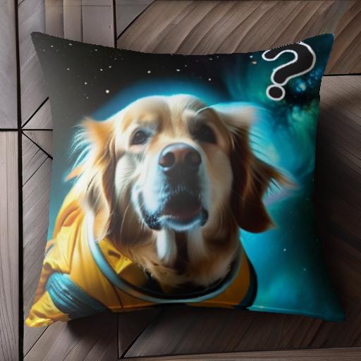 宇宙 ゴールデンレトリバー 問題のマーク スペーススーツ クッションカバー 45×45cm アニマル柄 おしゃれ 可愛い クッション本体付き 正方形 宇宙 ゴールデンレトリバー 問題のマーク スペーススーツ クッションカバー 45×45cm アニマル柄 おしゃれ 可愛い クッション本体付き 正方形