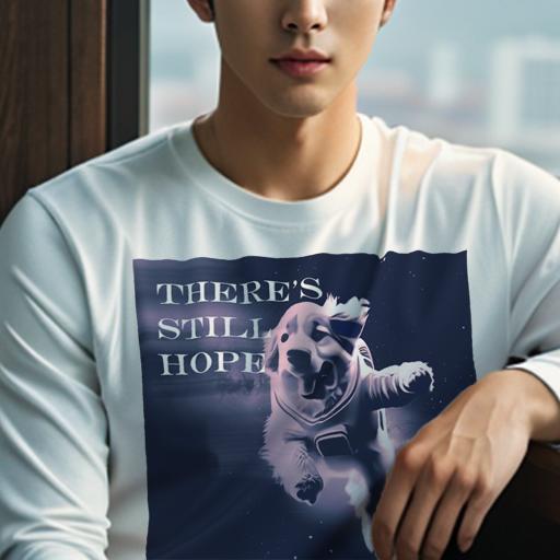 長袖Tシャツ 人間用 メンズ 秋春夏 プリント レジャー アウトドア カジュアル かわいい 宇宙 ゴールデンレトリバー 宇宙服