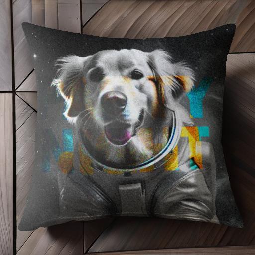 宇宙服 ゴールデンレトリバー 宇宙 星 夜空 クッションカバー 45×45cm アニマル柄 おしゃれ 可愛い クッション本体付き 正方形 宇宙服 ゴールデンレトリバー 宇宙 星 夜空 クッションカバー 45×45cm アニマル柄 おしゃれ 可愛い クッション本体付き 正方形