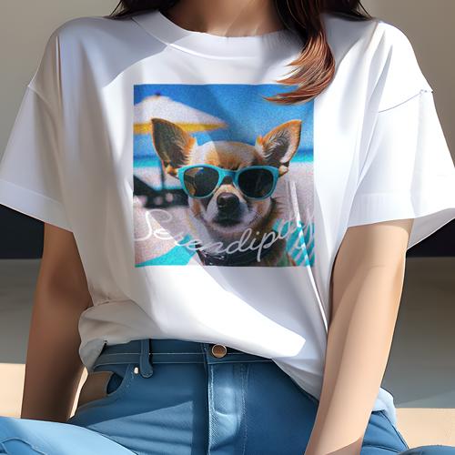 Tシャツ レディース 犬ファン 半袖 春夏 プリント カジュアル かわいい 人間用 フィットネス ビーチ チ..