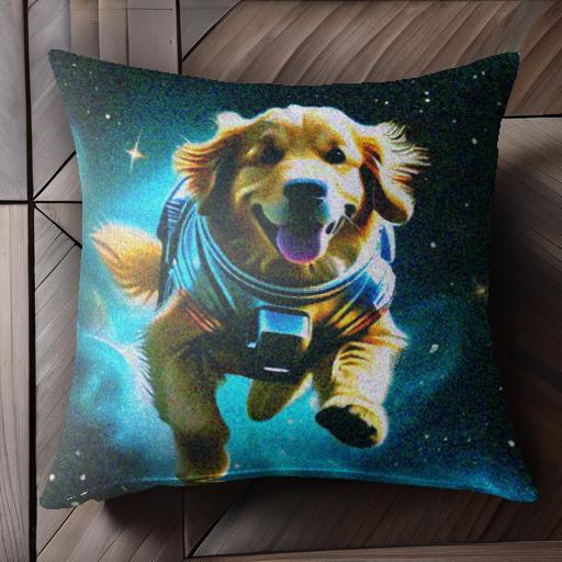 宇宙 ゴールデンレトリーバー 宇宙飛行士 星 銀河 クッションカバー 45×45cm アニマル柄 おしゃれ 可愛い クッション本体付き 正方形 宇宙 ゴールデンレトリーバー 宇宙飛行士 星 銀河 クッションカバー 45×45cm アニマル柄 おしゃれ 可愛い クッション本体付き 正方形
