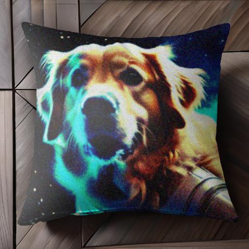 宇宙 ゴールデンレトリバー 星空 スペーススーツ クッションカバー 45×45cm アニマル柄 おしゃれ 可愛..