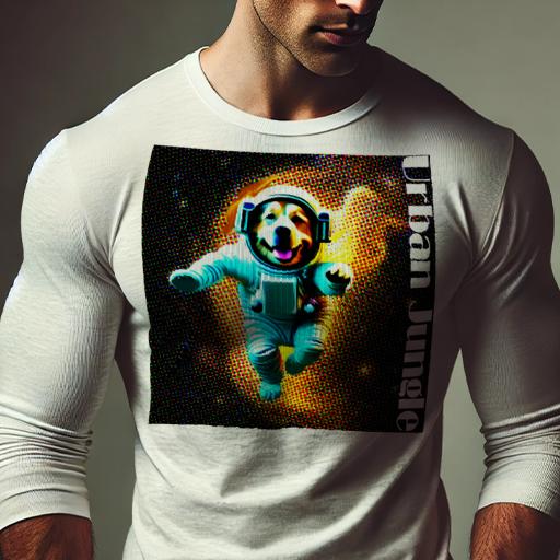 長袖Tシャツ 人間用 メンズ 秋春夏 プリント レジャー アウトドア カジュアル かわいい 宇宙服 その他 犬 絵 宇宙 アーバンジャングル 長袖Tシャツ 人間用 メンズ 秋春夏 プリント レジャー アウトドア カジュアル かわいい 宇宙服 その他 犬 絵 宇宙 アーバンジャングル
