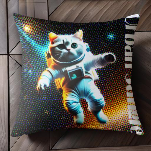 宇宙 猫 アート カラフル ドット クッションカバー 45×45cm アニマル柄 おしゃれ 可愛い クッション本体付き 正方形 宇宙 猫 アート カラフル ドット クッションカバー 45×45cm アニマル柄 おしゃれ 可愛い クッション本体付き 正方形