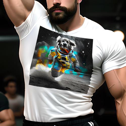 楽天フロントップ楽天市場店Tシャツ メンズ キッズ 犬ファン 半袖 春夏 プリント カジュアル かわいい 人間用 フィットネス 宇宙服 ゴールデンレトリバー 宇宙 星 テキスト