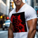Tシャツ メンズ キッズ 犬ファン 半袖 春夏 プリント カジュアル かわいい 人間用 フィットネス 宇宙服 猫 宇宙