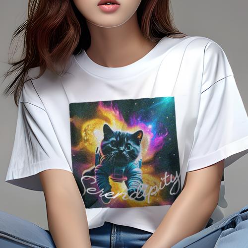 Tシャツ レディース 犬ファン 半袖 春夏 プリント カジュアル かわいい 人間用 フィットネス 猫 宇宙 スペーススーツ サイケデリック 鮮やかな色 Tシャツ レディース 犬ファン 半袖 春夏 プリント カジュアル かわいい 人間用 フィットネス 猫 宇宙 スペーススーツ サイケデリック 鮮やかな色