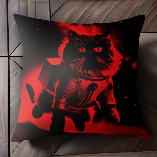 宇宙 猫 宇宙服 赤色 夜空 クッションカバー 45×45cm アニマル柄 おしゃれ 可愛い クッション本体付き 正方形 宇宙 猫 宇宙服 赤色 夜空 クッションカバー 45×45cm アニマル柄 おしゃれ 可愛い クッション本体付き 正方形