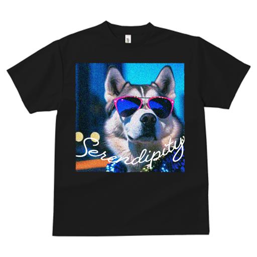 Tシャツ レディース 犬ファン 半袖 春夏 プリント カジュアル かわいい 人間用 フィットネス サングラス シベリアンハスキー 夜景 ネオン