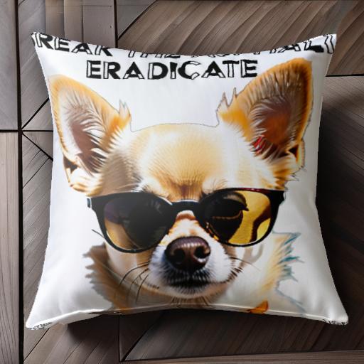 サングラス チワワ クッションカバー 45×45cm アニマル柄 おしゃれ 可愛い クッション本体付き 正方形