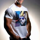 Tシャツ メンズ キッズ 犬ファン 半袖 春夏 プリント カジュアル かわいい 人間用 フィットネス サングラス シベリアンハスキー イルミネーション 夜景