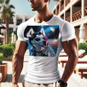 Tシャツ メンズ キッズ 犬ファン 半袖 春夏 プリント カジュアル かわいい 人間用 フィットネス サングラス シベリアンハスキー 夜景 コート