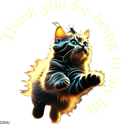 猫 その他 かわいい 感謝 アート 光 クッションカバー 45×45cm アニマル柄 おしゃれ 可愛い クッション本体付き 正方形