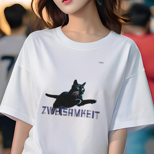 Tシャツ レディース 犬ファン 半袖 春夏 プリント カジュアル かわいい 人間用 フィットネス 猫 ドイツ..