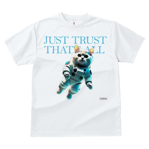 Tシャツ レディース 犬ファン 半袖 春夏 プリント カジュアル かわいい 人間用 フィットネス 宇宙服 猫 JUST TRUST THAT'S