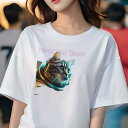 Tシャツ レディース 犬ファン 半袖 春夏 プリント カジュアル かわいい 人間用 フィットネス ヘッドホン 猫 サングラス