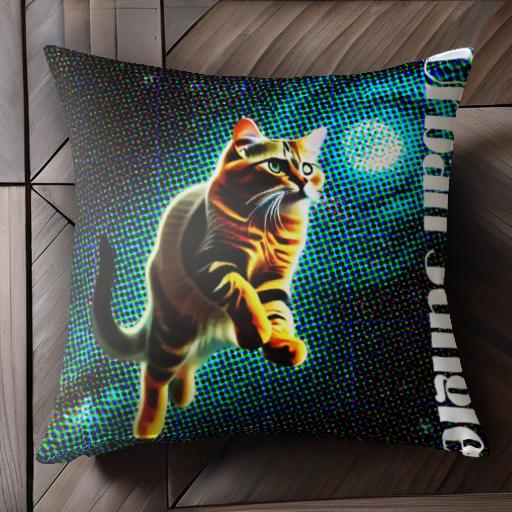 猫 都市 ジャングル 夜 アート クッションカバー 45×45cm アニマル柄 おしゃれ 可愛い クッション本体付き 正方形 猫 都市 ジャングル 夜 アート クッションカバー 45×45cm アニマル柄 おしゃれ 可愛い クッション本体付き 正方形