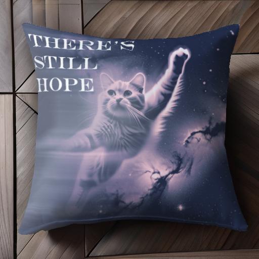 宇宙 猫 希望 クッションカバー 45×45cm アニマル柄 おしゃれ 可愛い クッション本体付き 正方形