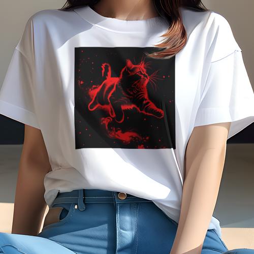 Tシャツ レディース 犬ファン 半袖 春夏 プリント カジュアル かわいい 人間用 フィットネス 赤い猫 宇宙 星 Tシャツ レディース 犬ファン 半袖 春夏 プリント カジュアル かわいい 人間用 フィットネス 赤い猫 宇宙 星