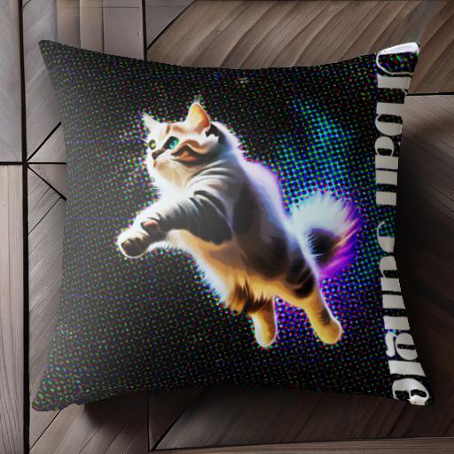 猫 アーバンジャングル クッションカバー 45×45cm アニマル柄 おしゃれ 可愛い クッション本体付き 正方形