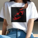 Tシャツ レディース 犬ファン 半袖 春夏 プリント カジュアル かわいい 人間用 フィットネス 猫 宇宙 赤色 シルエット 惑星(4)