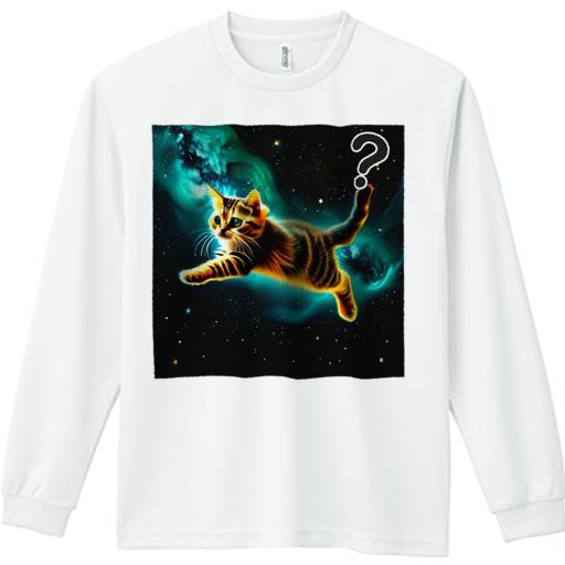 長袖Tシャツ 人間用 メンズ 秋春夏 プリント レジャー アウトドア カジュアル かわいい 猫 宇宙 星 銀河