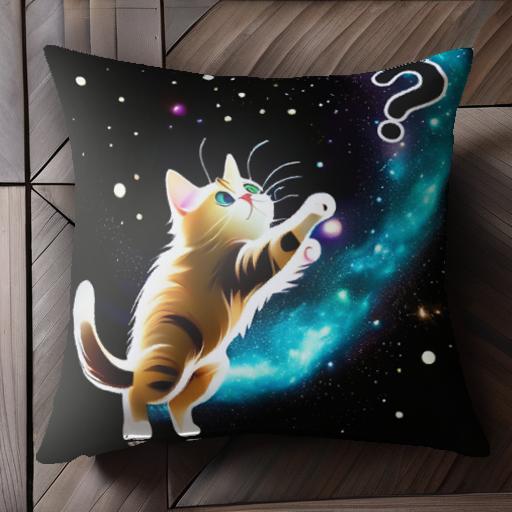 猫 宇宙 銀河 かわいい ファンタジー クッションカバー 45×45cm アニマル柄 おしゃれ 可愛い クッション本体付き 正方形 猫 宇宙 銀河 かわいい ファンタジー クッションカバー 45×45cm アニマル柄 おしゃれ 可愛い クッション本体付き 正方形