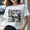Tシャツ レディース 犬ファン 半袖 春夏 プリント カジュアル かわいい 人間用 フィットネス サングラス チワワ アウトドア 日傘 パーティー