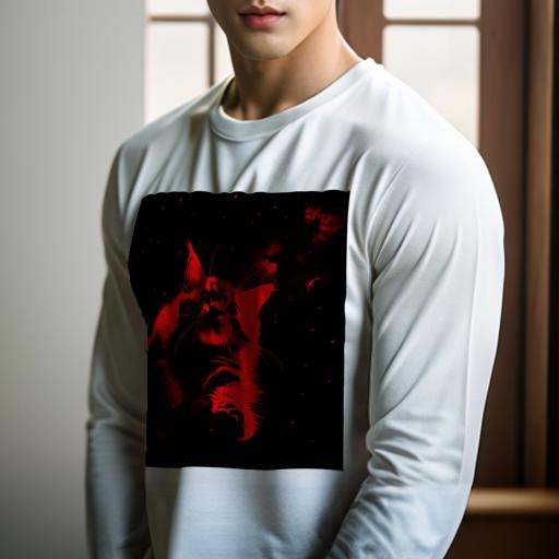 長袖Tシャツ 人間用 メンズ 秋春夏 プリント レジャー アウトドア カジュアル かわいい 猫 宇宙 赤 銀河