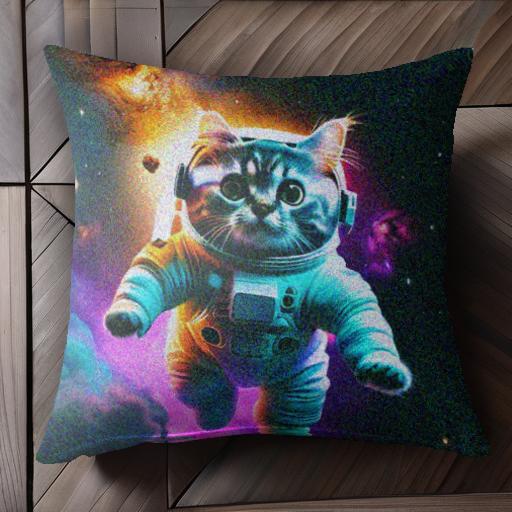宇宙猫 スペースキャット ネコ 宇宙服 宇宙 クッションカバー 45×45cm アニマル柄 おしゃれ 可愛い クッション本体付き 正方形 宇宙猫 スペースキャット ネコ 宇宙服 宇宙 クッションカバー 45×45cm アニマル柄 おしゃれ 可愛い クッション本体付き 正方形
