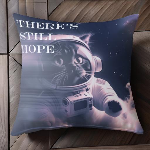 宇宙服 猫 宇宙 希望 クッションカバー 45×45cm アニマル柄 おしゃれ 可愛い クッション本体付き 正方形