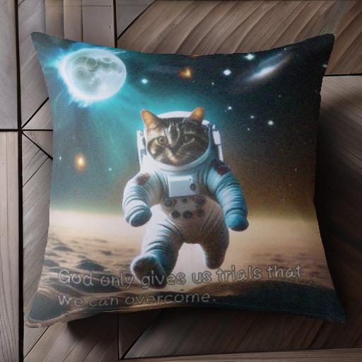 宇宙飛行士 宇宙 宇宙猫 星 月 クッションカバー 45×45cm アニマル柄 おしゃれ 可愛い クッション本体付き 正方形