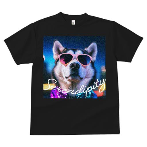 Tシャツ レディース 犬ファン 半袖 春夏 プリント カジュアル かわいい 人間用 フィットネス サングラス シベリアンハスキー 夜景