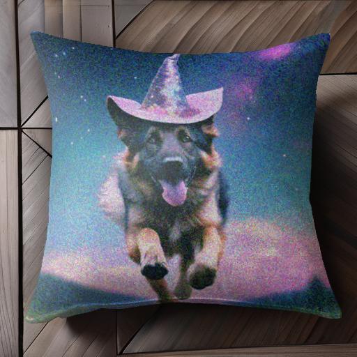 魔法の帽子 ジャーマンシェパード 宇宙 飛んでいる クッションカバー 45×45cm アニマル柄 おしゃれ 可愛い クッション本体付き 正方形 魔法の帽子 ジャーマンシェパード 宇宙 飛んでいる クッションカバー 45×45cm アニマル柄 おしゃれ 可愛い クッション本体付き 正方形