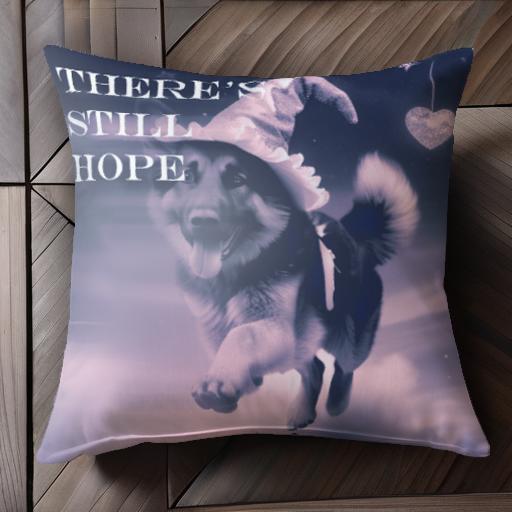 魔法の帽子 ジャーマンシェパード 星 ハート クッションカバー 45×45cm アニマル柄 おしゃれ 可愛い クッション本体付き 正方形