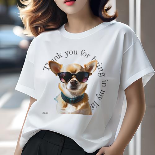 Tシャツ レディース 犬ファン 半袖 春夏 プリント カジュアル かわいい 人間用 フィットネス サングラス チワワ 首輪 犬 Tシャツ レディース 犬ファン 半袖 春夏 プリント カジュアル かわいい 人間用 フィットネス サングラス チワワ 首輪 犬