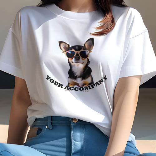 Tシャツ レディース 犬ファン 半袖 春夏 プリント カジュアル かわいい 人間用 フィットネス サングラ..